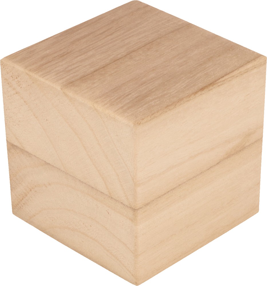 3 cubes en bois 8x8x8 cm - Artemio