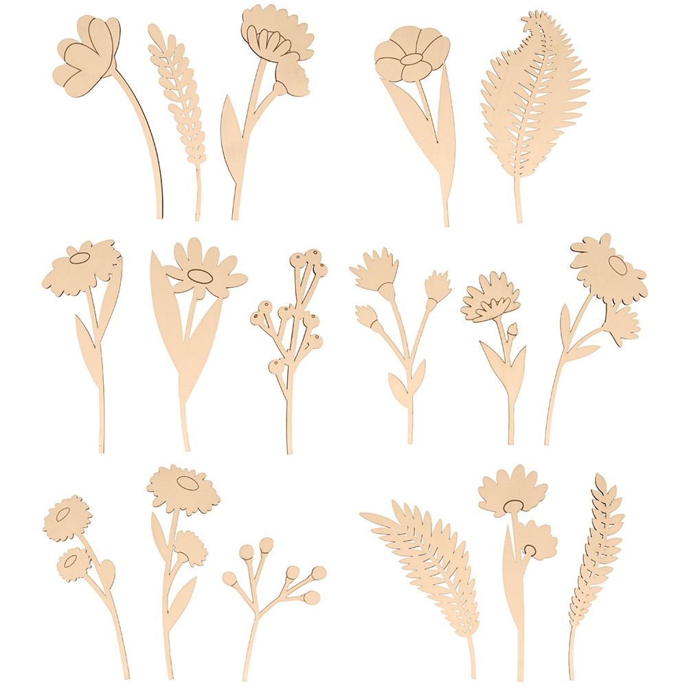 17 silhouettes fleurs  - Artemio