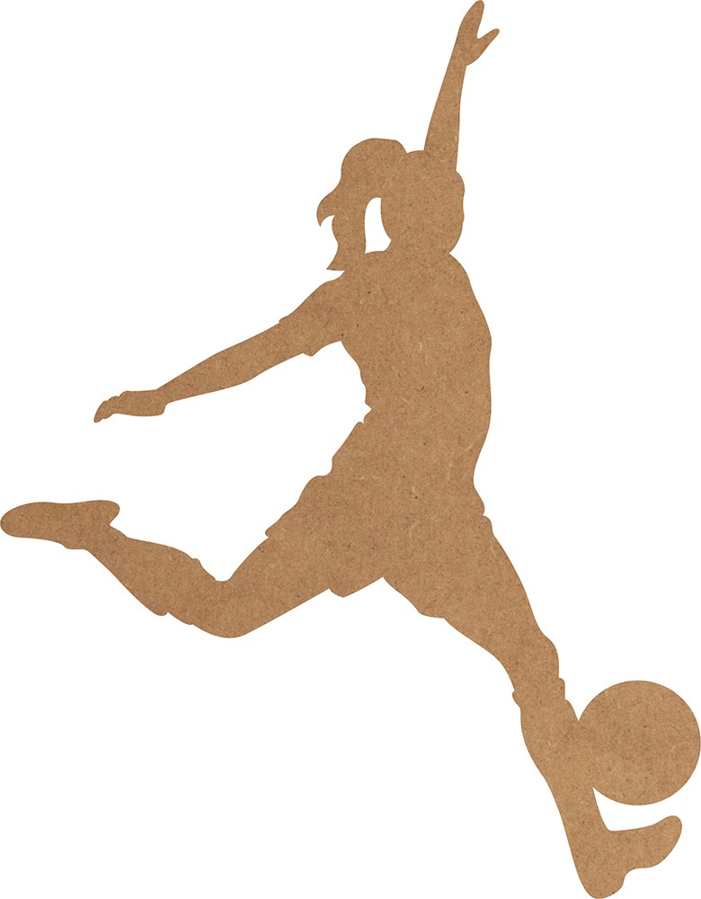 Silhouet voetbal 18,5x25 cm - MDF - Silhwood