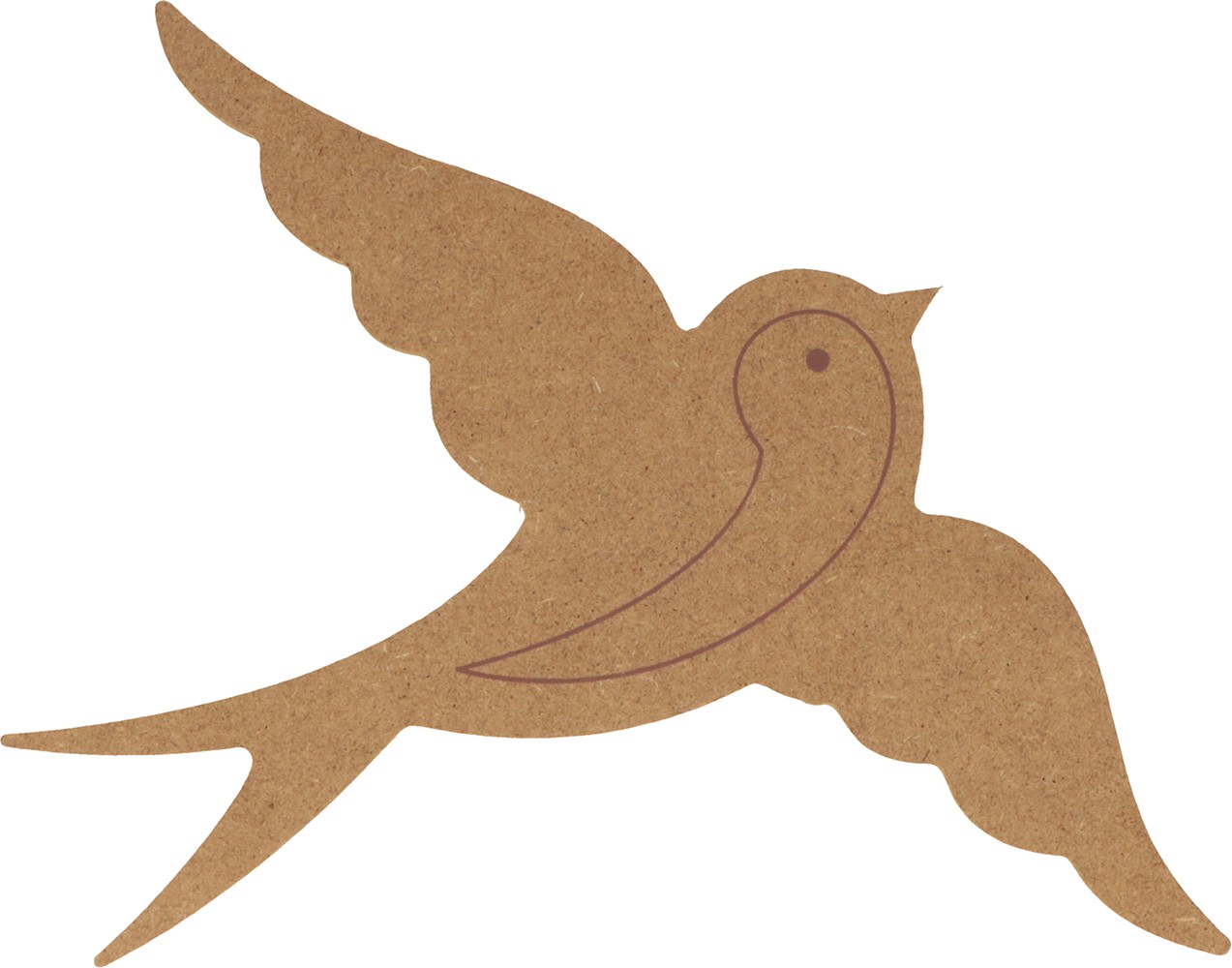 Silhouette vogel 13x15 cm - MDF - Silhwood