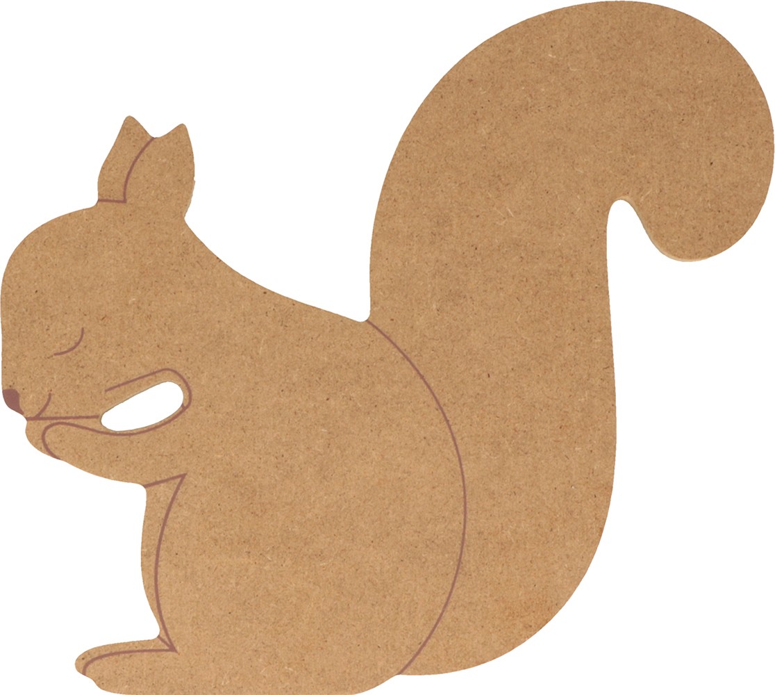 Silhouet eekhoorn 13,5x15 cm - MDF - Silhwood