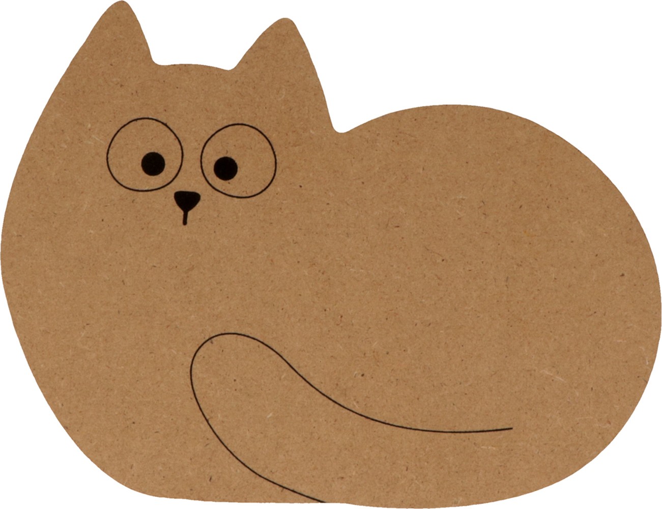 Silhouet kat 15x11 cm - MDF - Silhwood