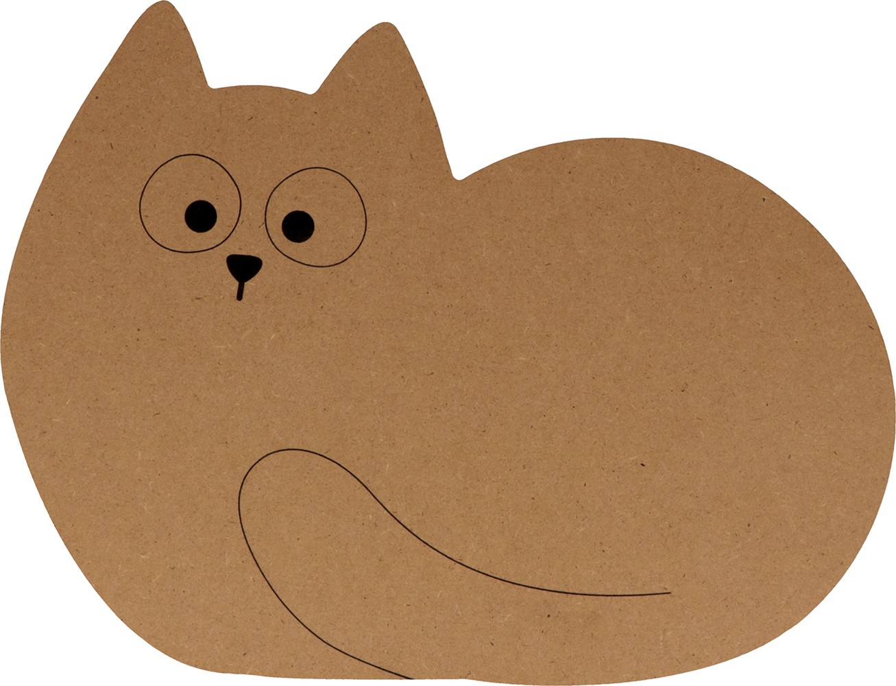 Silhouet kat 25x18 cm - MDF - Silhwood