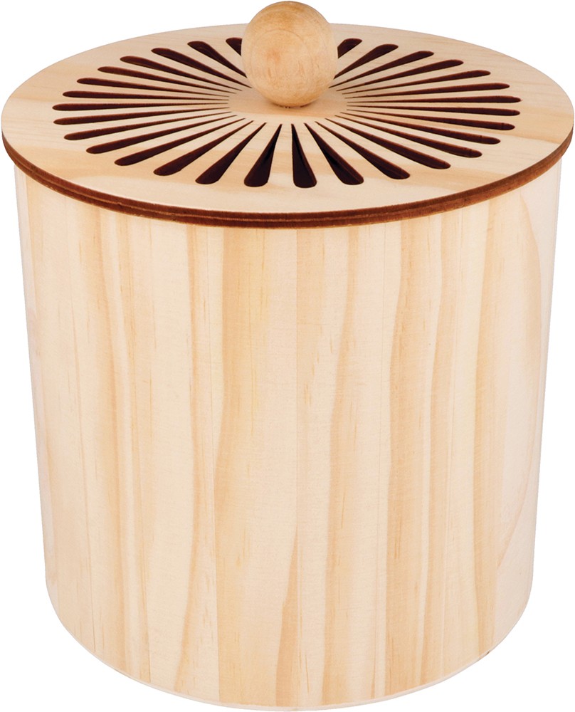 Houten opbergdoos 18,5 cm - Artemio