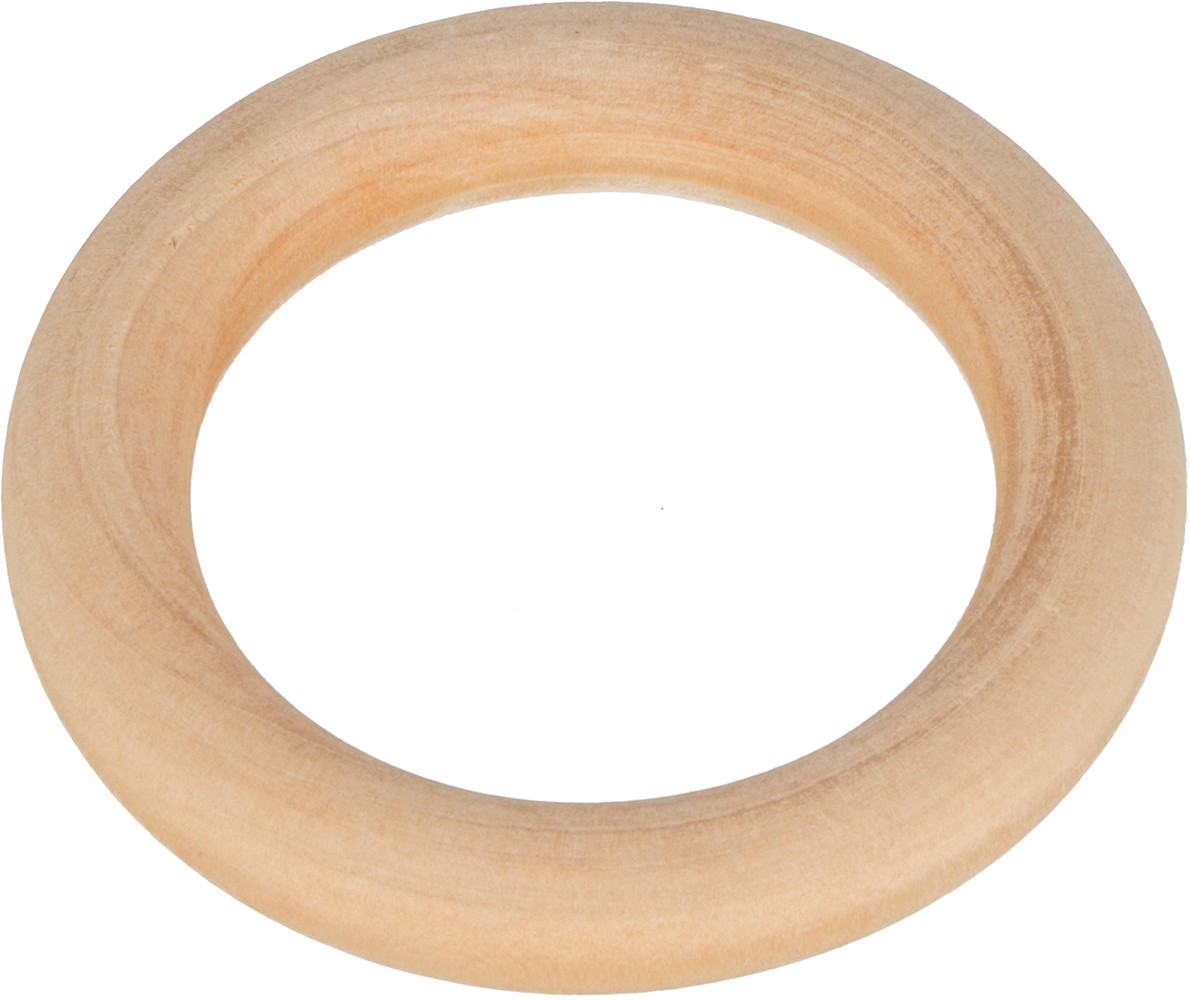 6 houten servetringen 4,5 cm - Artemio