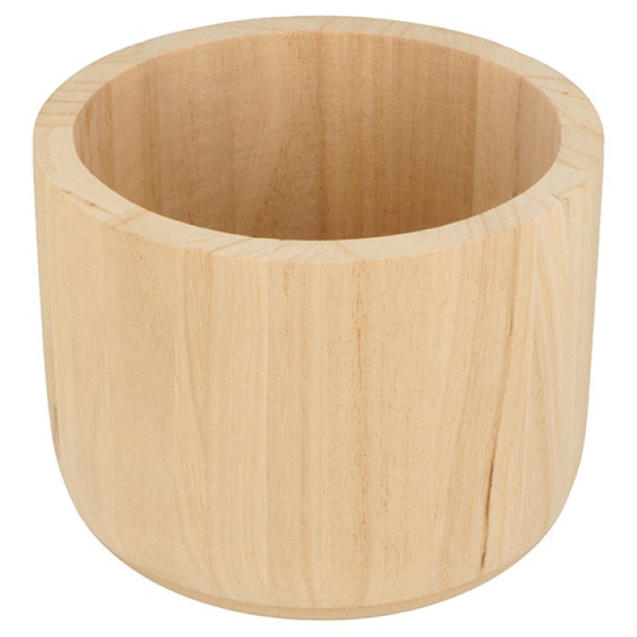 Pot rond 11,5 cm hout - Artemio