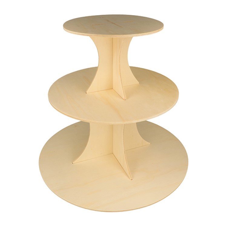 Cupcake standaard 30x30 cm hout - Artemio