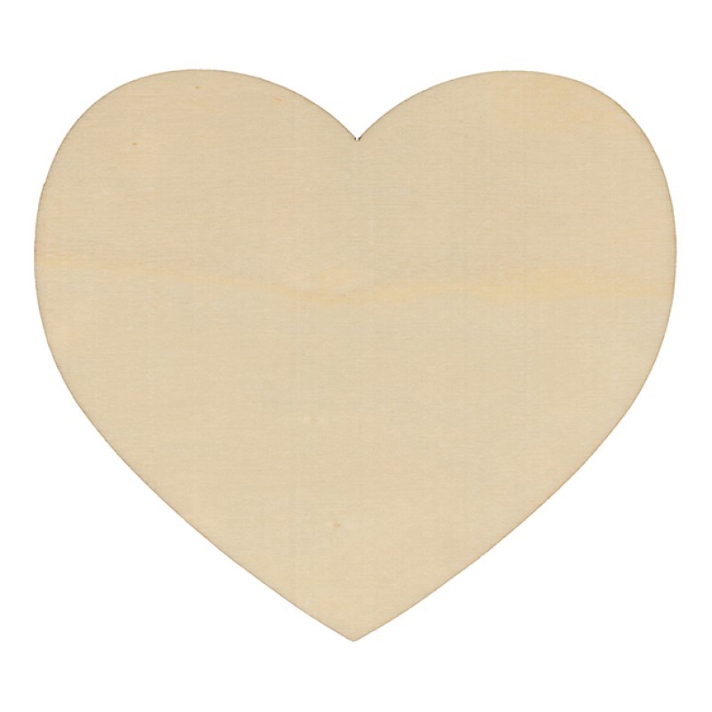 4 harten onderzetters 9.5x9.5cm - hout - Artemio