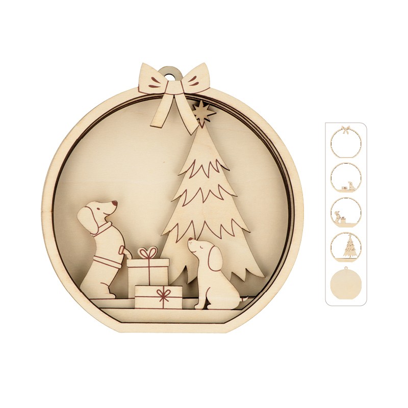 5 silhouetten hond 15x16 cm - Artemio