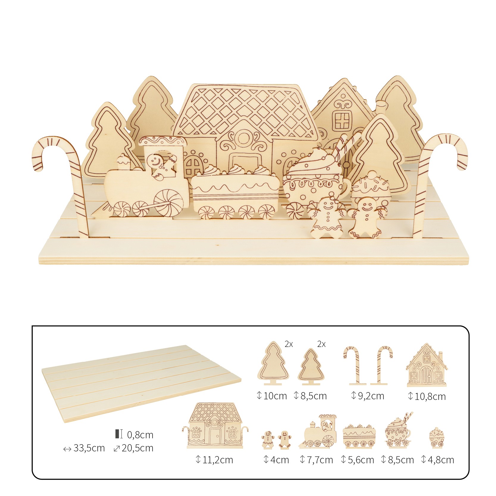 Houten Halloween decoratiekit - Artemio