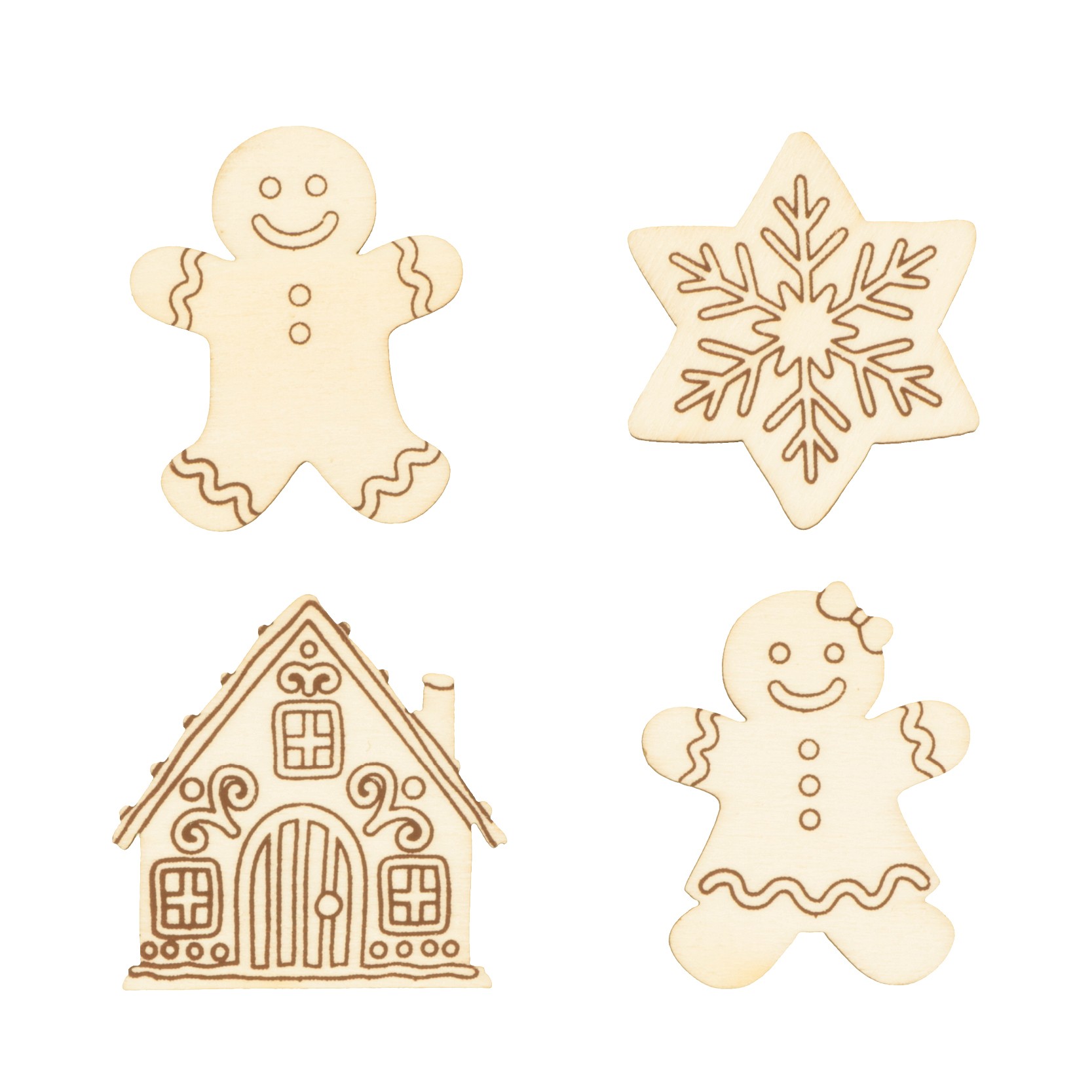 12  houten silhouetten - Artemio
