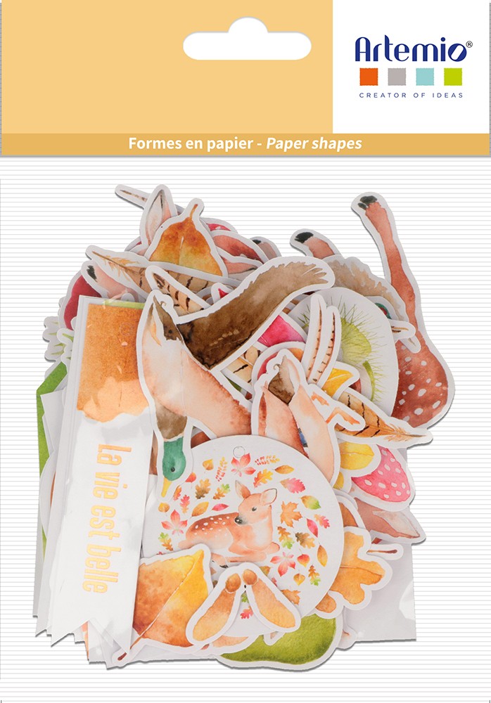71 die-cuts  papier - Fall in love - Artemio