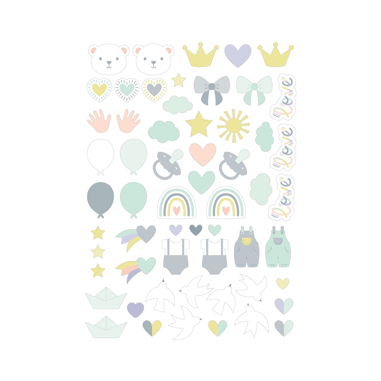 Die-cuts papier geboorte - Artemio