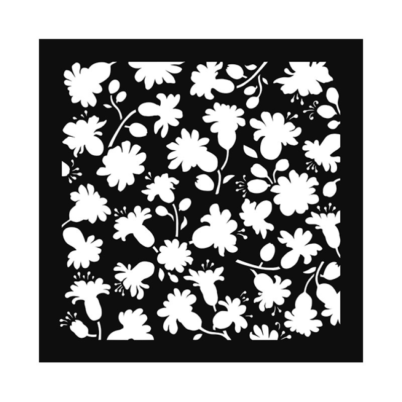 Bloemen sjablon 30x30 cm - Artemio
