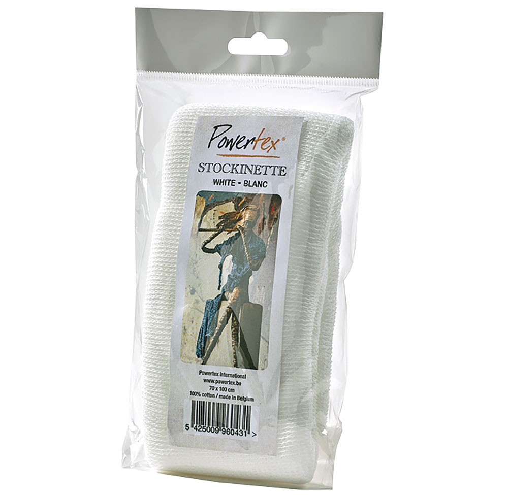 Stockinette Powercotton - wit - 1 m - Powertex