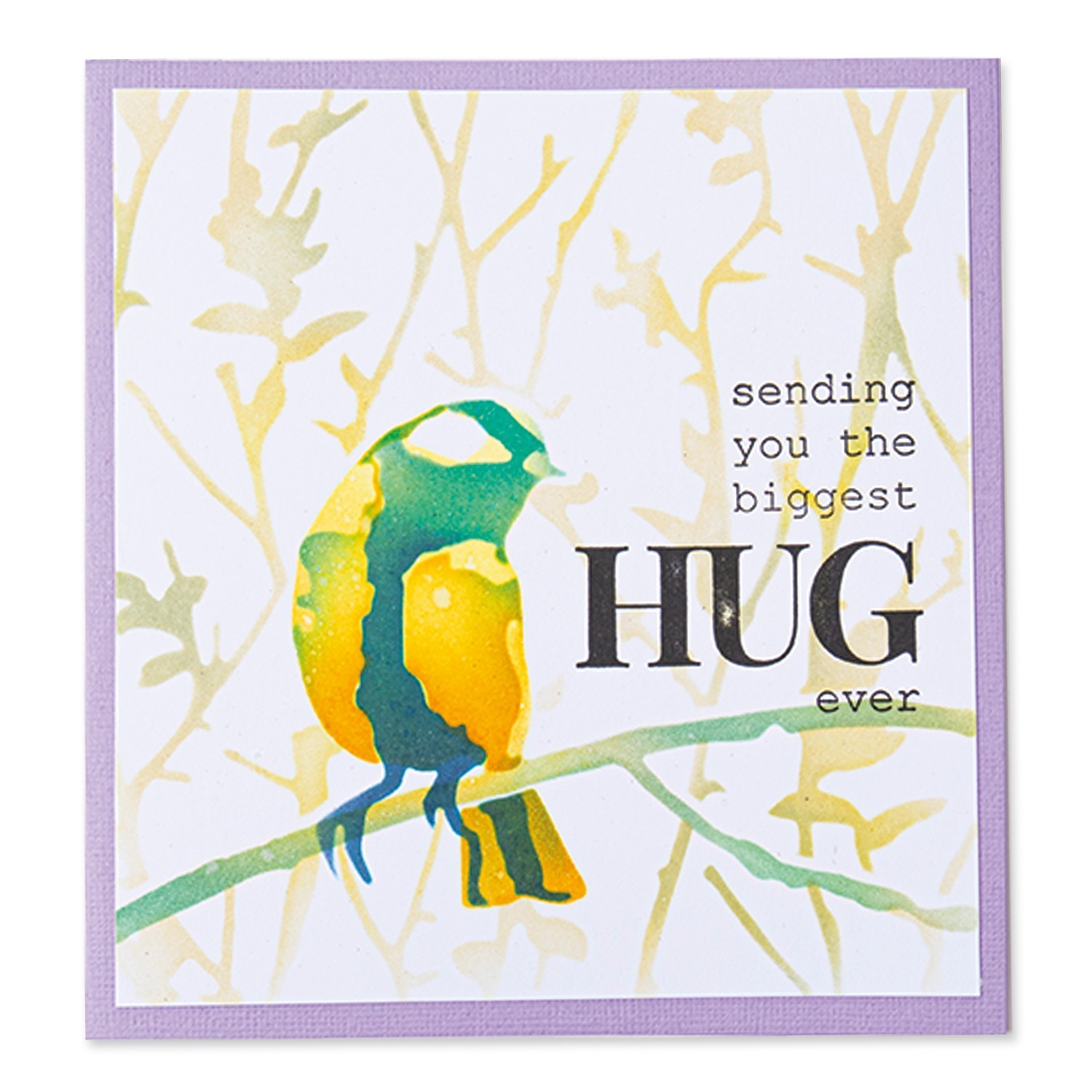 Layered stencil bird & branches - Sizzix
