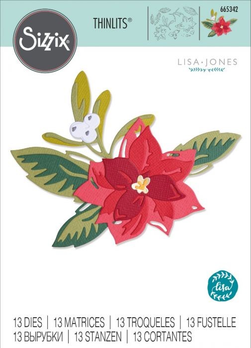 
Thinlits die layered Christmas flower - Sizzix