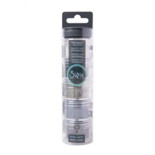 5 biodegradable fine glitter neutral  - Sizzix