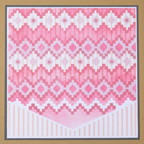Layered stencil textile - Sizzix
