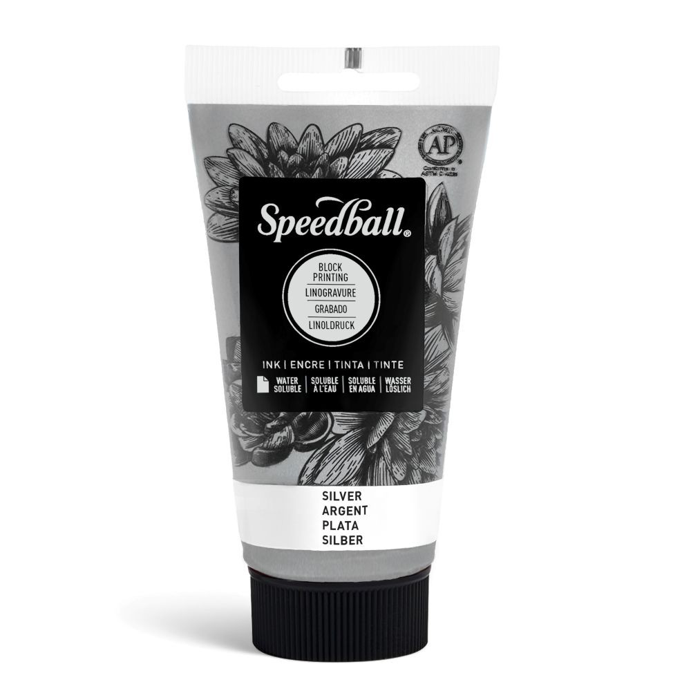  Water-soluble bloc printing ink silver - Speedball