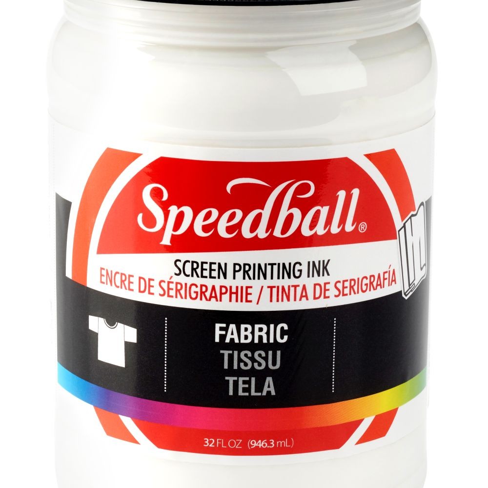 Fabric ink white screen printing -Speedball