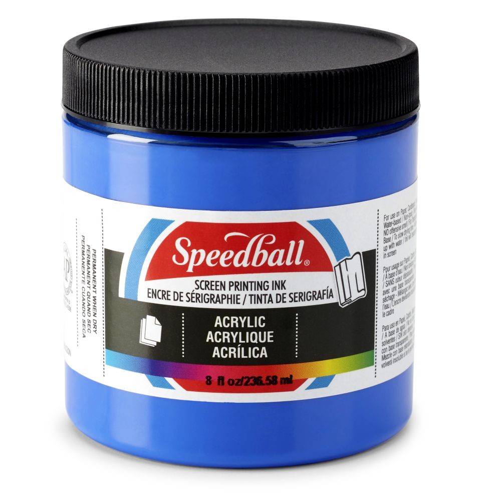 Acrylic ink ultramarine blue screen printing - Speedball