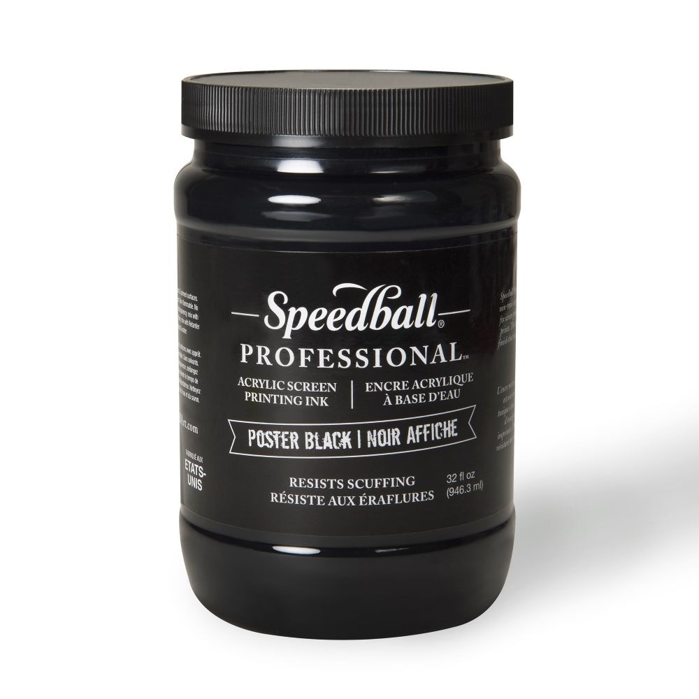 Acrylic ink poster black screen printing - Speedball