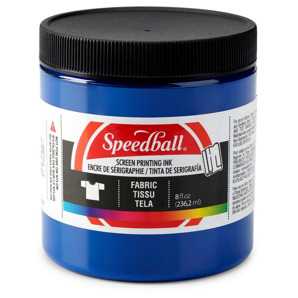 Fabric ink process cyan screen printing -Speedball