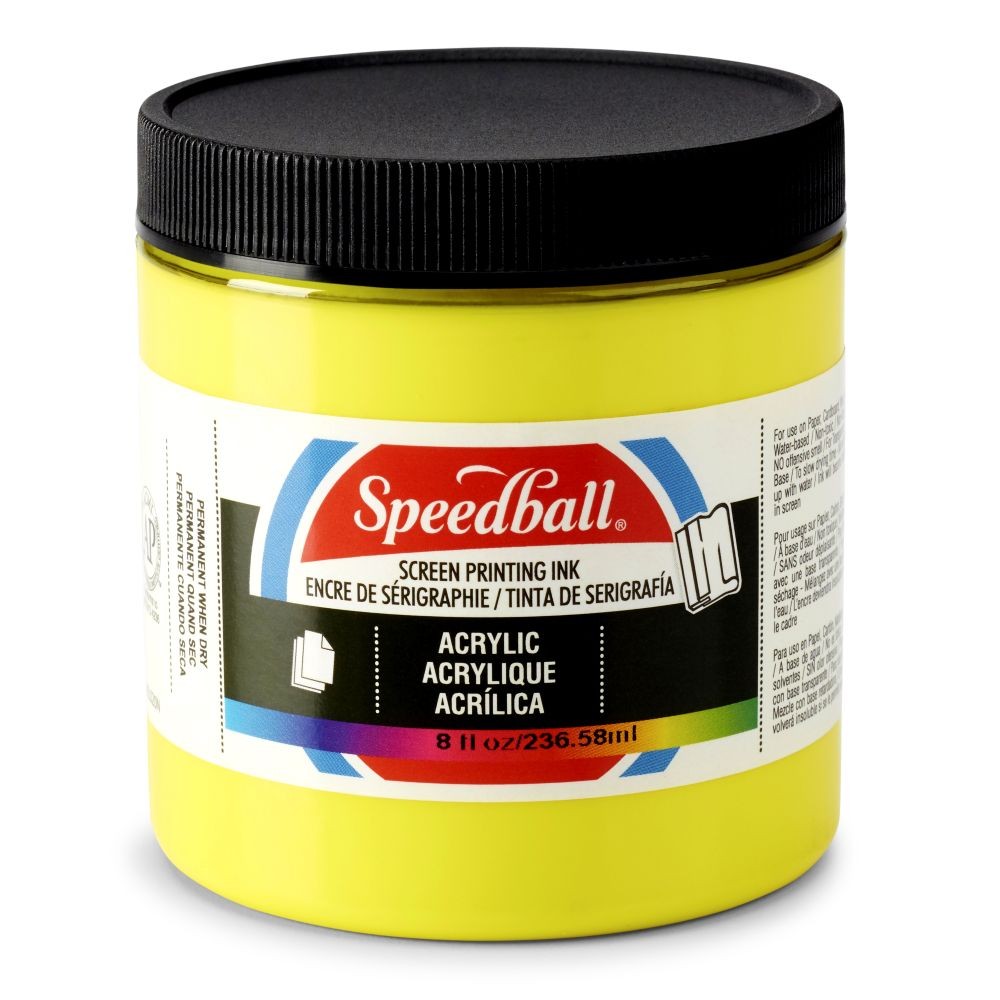 Acrylic ink process yellow screen printing - Speedball