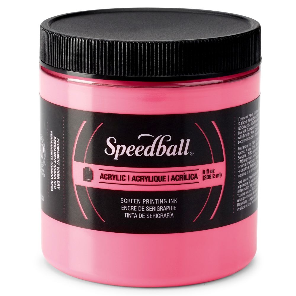 Acrylic ink fluo hot pink screen printing - Speedball