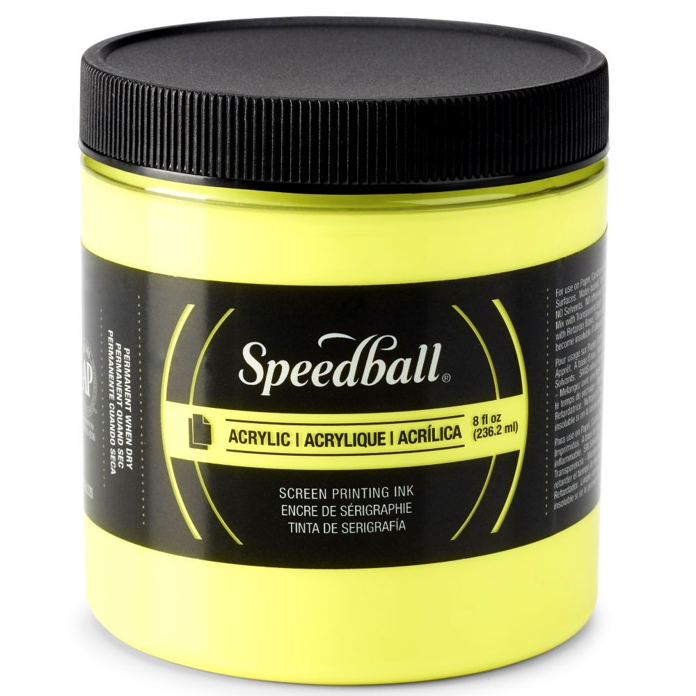 Acrylic ink fluo yellow screen printing - Speedball