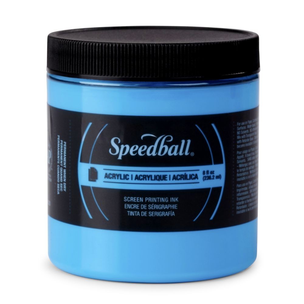 Acrylic ink fluo blue screen printing - Speedball