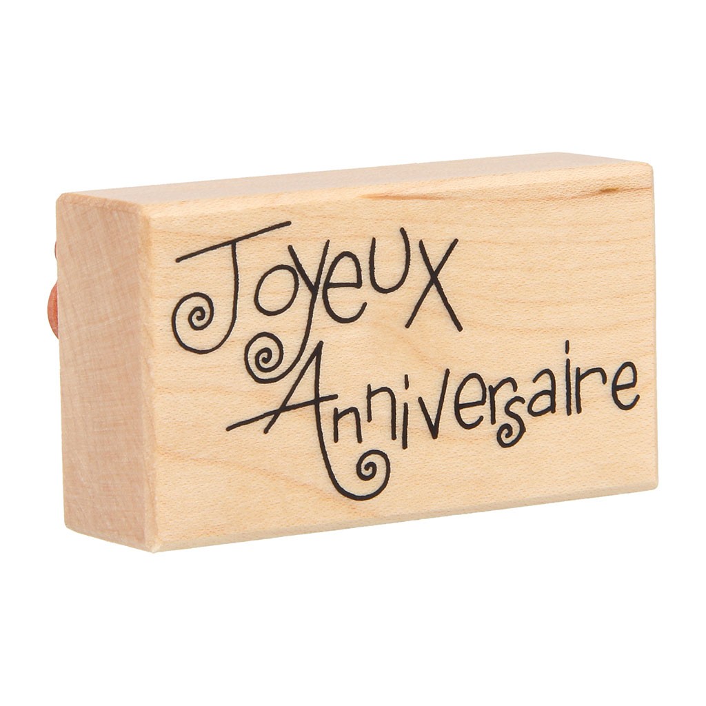 Stempel anniversaire 37x66 mm - hout - Artemio
