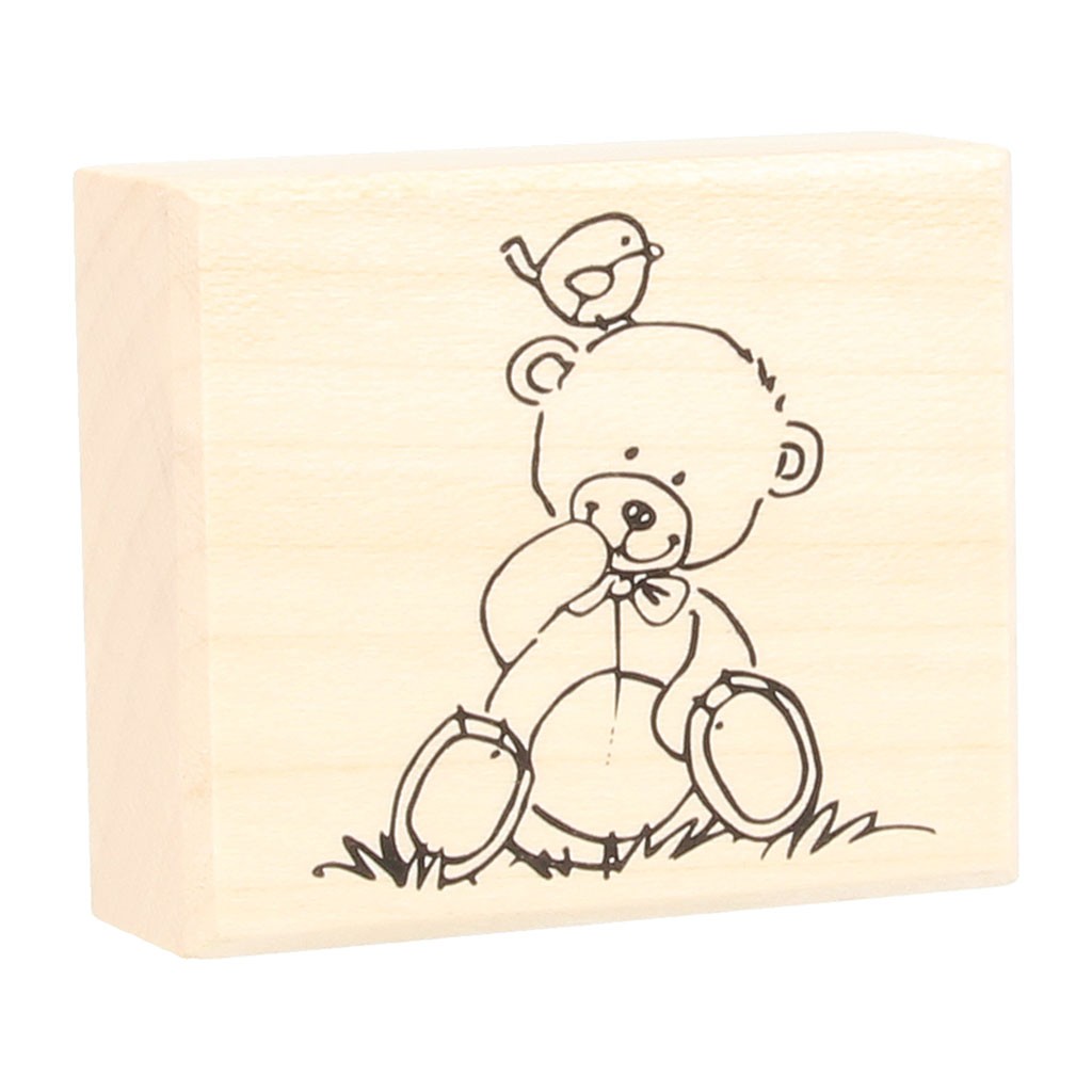 Stempel beer 50x60 mm - hout - Artemio
