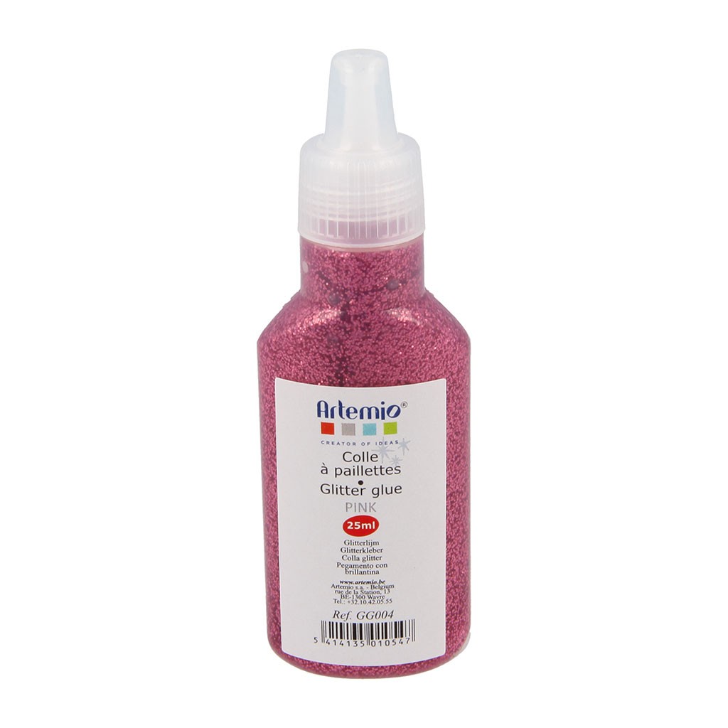 Glitter lijm roze 25 ml - Artemio