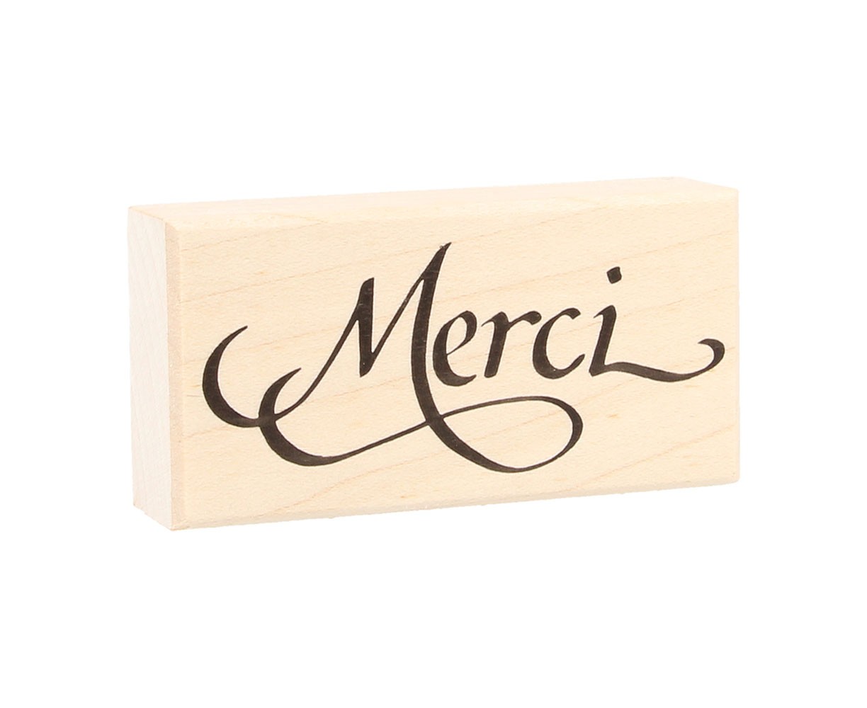 Stempel merci 37x74 mm hout - Artemio