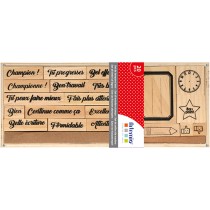 Set 20 houten stempels School - Artemio