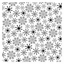 Transparante stempel sneeuwvlokken 13x13 cm - Artemio