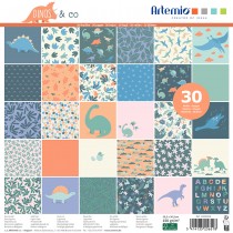 Blok 30 vellen dino 30x30 cm - Artemio