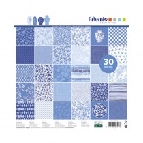 Blok 30 vellen bleu 30x30 cm - Artemio