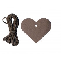 12 kraft etiketten - 5,5 cm - Artemio