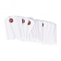 50 witte etiketten metalen draad - 3x5.5 cm - Artemio