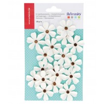 18 bloemen wit papier - Artemio