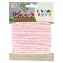 Fil tricotin rose pastel - 5 m X 5 mm - Artemio