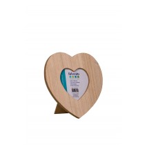 Cadre photo cœur - 17,5x17,5 cm - bois - Artemio