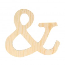 Letter & - 11.5 cm - hout - Artemio