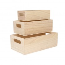 3 boîtes gigognes casiers bois - Artemio
