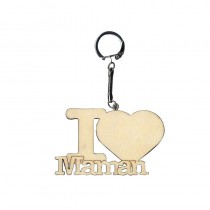 Porte-clés I love maman - 8x5x0.5 cm - Artemio