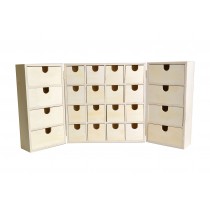 Calendrier de l'Avent ouvrable 55x27,5x6,5 cm - Artemio
