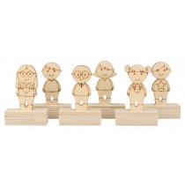 6 naamkaarthouders kindjes 7,5x5 cm - Artemio